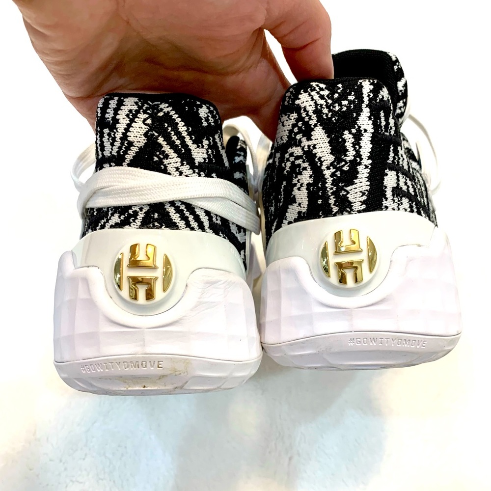 ADIDAS BASKETBALL JAMES HARDEN VOL. 4 "COOKIES & CREAM" MEN sneakers Size 6,5 - Picture 4 of 16